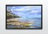 black wood framed seagulls and shells original painting wall art print